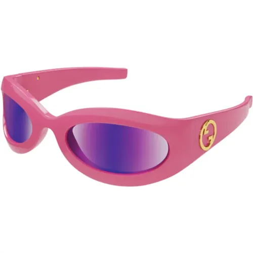 Rosa Sonnenbrille GG1247S,Hellblaue/Graue Sonnenbrille,Schwarze Sonnenbrille mit Zubehör - Gucci - Modalova