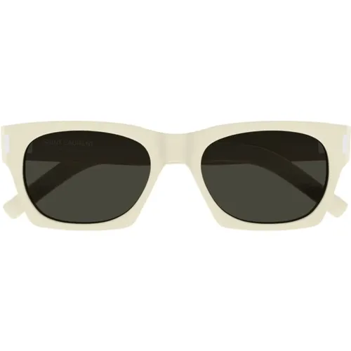 Square Acetate Sunglasses Grey Lenses , unisex, Sizes: 54 MM - Saint Laurent - Modalova