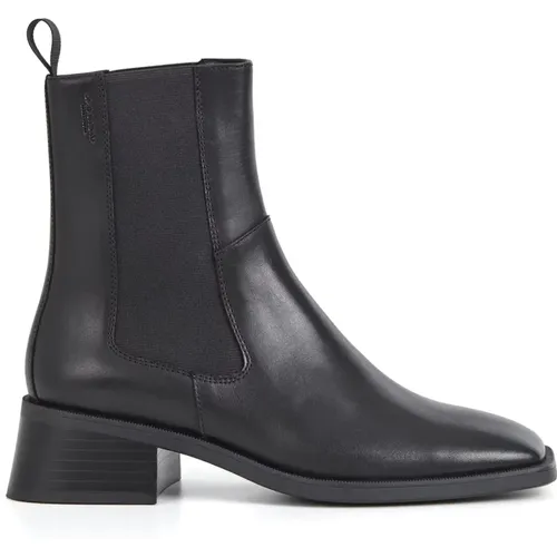 Elegante schwarze Leder Chelsea Stiefeletten mit Absatz - Vagabond Shoemakers - Modalova