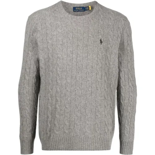 Men`s LS Cable Knit Pullover , male, Sizes: XL, 2XL, L - Polo Ralph Lauren - Modalova