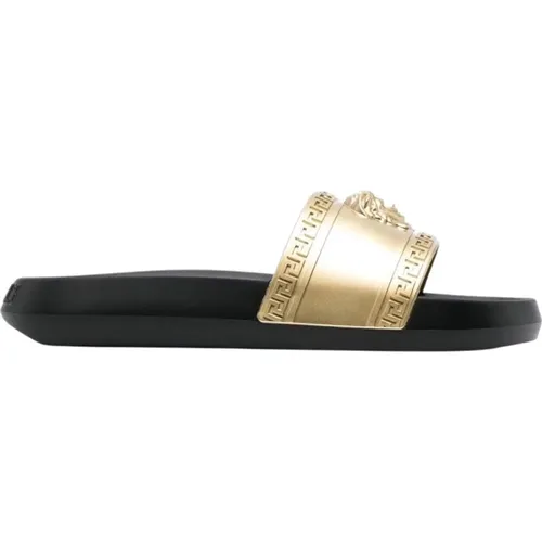 Goldene Sandalen , Herren, Größe: 40 EU - Versace - Modalova