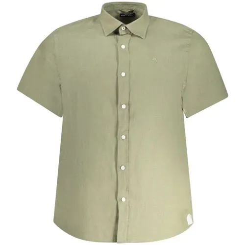 Short Sleeve Shirts, male, , Size: M Linen Shirt with Italian Collar - North Sails - Modalova