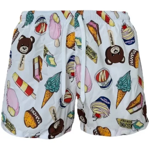 Ice-Cream White Swimwear , male, Sizes: L, XL - Moschino - Modalova