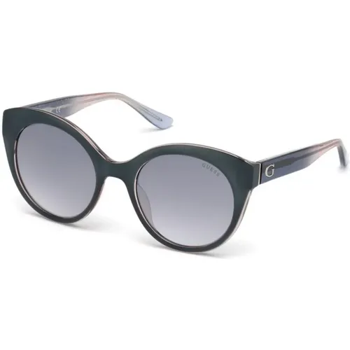 Glitzernde Blau Rosa Sonnenbrille , Damen, Größe: 53 MM - Guess - Modalova