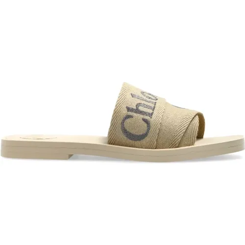 Slides with logo , female, Sizes: 3 UK, 5 UK, 7 UK, 4 UK, 6 UK - Chloé - Modalova