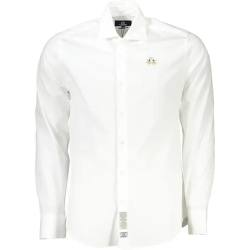 Casual Shirts, male, , Size: S Embroidered Logo Dress Shirt - LA MARTINA - Modalova