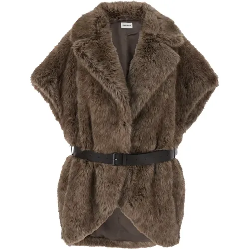 Vests, female, , Size: M Eco Fur Gilet Jacket - P.a.r.o.s.h. - Modalova