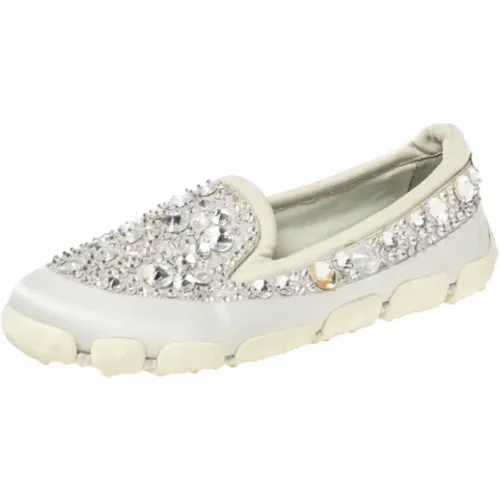 Pre-owned Flats, female, , Size: 8 1/2 US Pre-owned Fabric sneakers - Miu Miu Pre-owned - Modalova