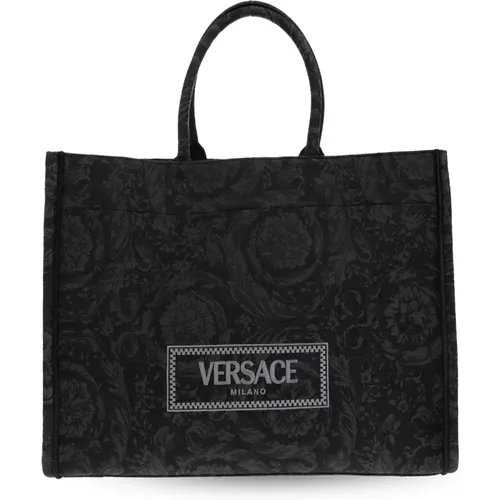 Tote Bags, unisex, , Size: ONE SIZE Athena Large shopper bag - Versace - Modalova