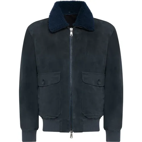 Leather Jackets, male, , Size: 2XL Rolls Royce Bomber Jacket - Franzese Collection - Modalova