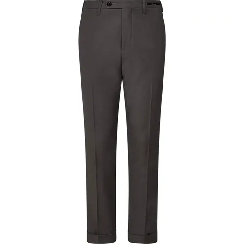 Chinos, male, , Size: W32 Luxurious Wool Trousers for Men - Michael Coal - Modalova