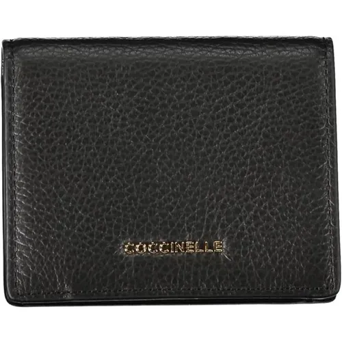 Wallets & Cardholders, male, , Size: ONE SIZE Leather Wallet with Automatic Closure - Coccinelle - Modalova