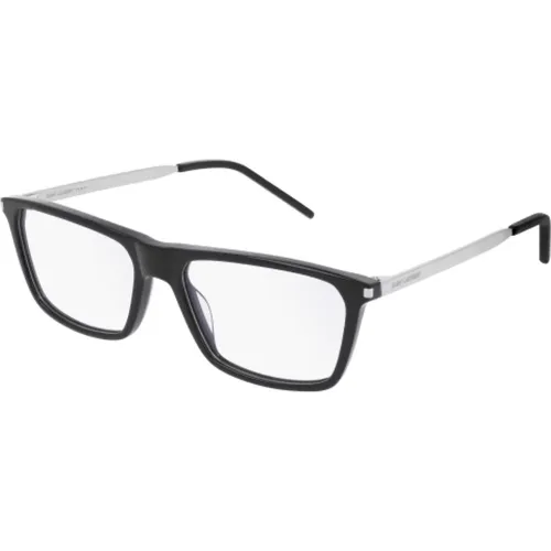 Schwarze Silber Transparente Sonnenbrille , unisex, Größe: 54 MM - Saint Laurent - Modalova