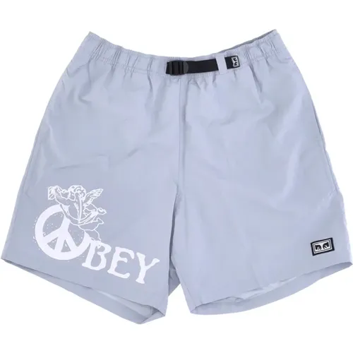 Casual Shorts, male, , Size: XL Mens Easy Peace Angel Shorts - Obey - Modalova