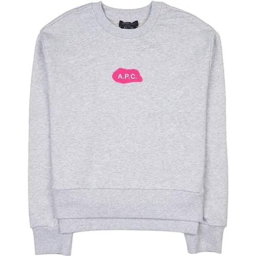 Sibylle Sweatshirt with Pink Logo , female, Sizes: XS - A.p.c. - Modalova