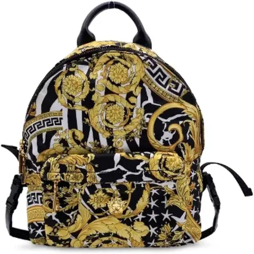 Pre-owned Backpacks, female, , Size: ONE SIZE Pre-owned Canvas backpacks - Versace Pre-owned - Modalova