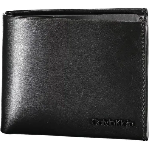 RFID-Blocked Leather Wallet with Double Spaces , male, Sizes: ONE SIZE - Calvin Klein - Modalova