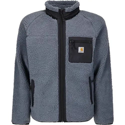 Fleece-Sweatshirt mit Kontrastierenden Details und Brusttasche , Herren, Größe: M - Carhartt WIP - Modalova