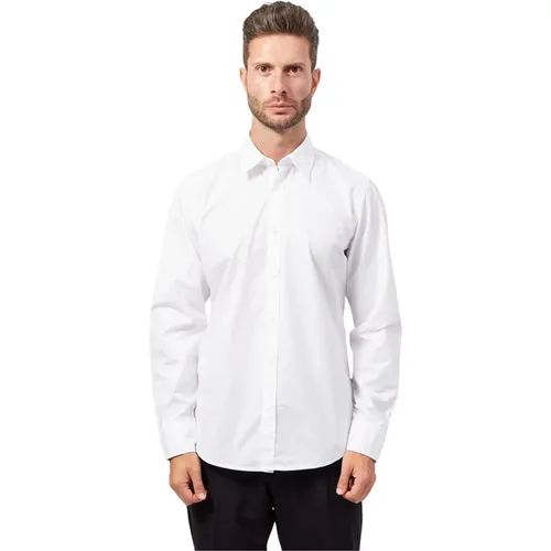 Weiße Regular Fit Hemd mit Besticktem Logo , Herren, Größe: 3XL - Hugo Boss - Modalova