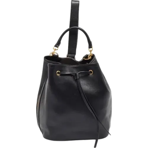 Pre-owned Bucket Bags, female, , Size: ONE SIZE Pre-owned Leather shoulder-bags - Yves Saint Laurent Vintage - Modalova