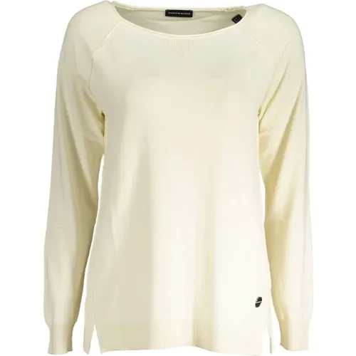 Elegant White Pullover with Contrast Detail , female, Sizes: S - North Sails - Modalova