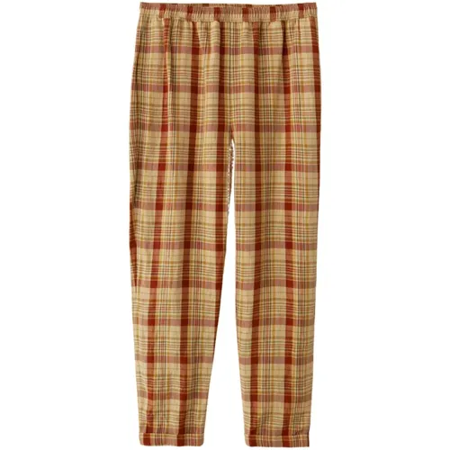 Yellow Tartan Trousers , female, Sizes: M - Acne Studios - Modalova