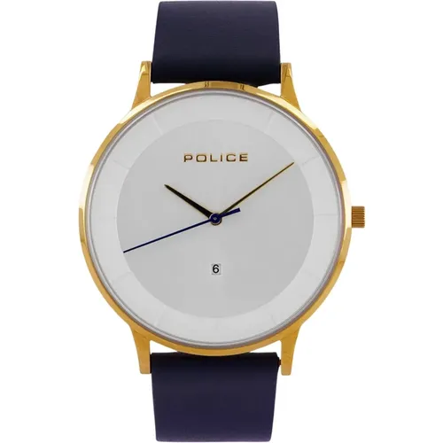 Watches, male, , Size: ONE SIZE Mens Watch 45mm Rose Gold Navy Fontana Pl.15400Jsr/04As - Police - Modalova