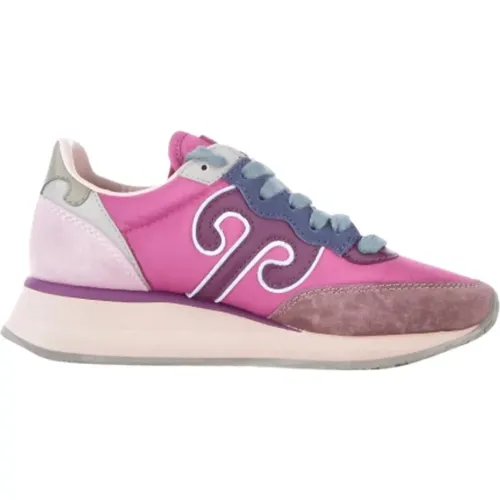 Bestickte Logo Wildleder Sneakers , Damen, Größe: 37 EU - Wushu Ruyi - Modalova