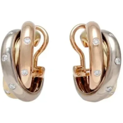 Pre-owned Jewellery, female, , Size: ONE SIZE Pre-owned Rose Gold earrings - Cartier Vintage - Modalova