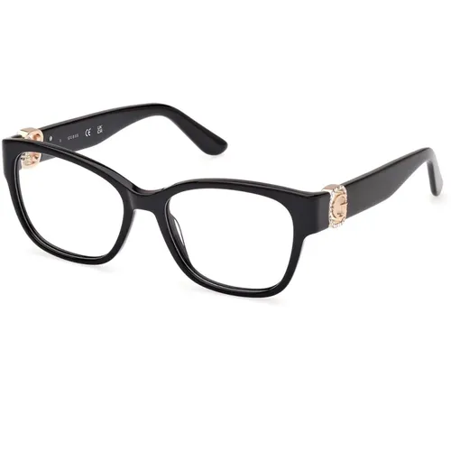 Square Glasses with Iconic Logo and Rhinestone Details , female, Sizes: 54 MM - Guess - Modalova