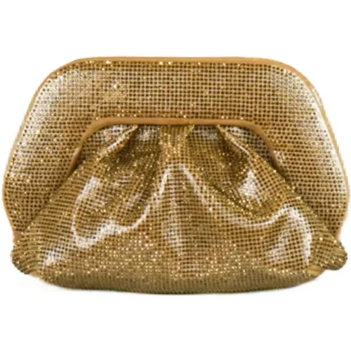 Clutches, female, , Size: ONE SIZE Golden Moire Bags for Fashionable Women - THEMOIRè - Modalova