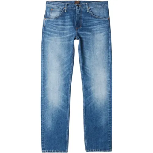Selvedge Jeans Komfort Fit Reißverschluss , Herren, Größe: W32 - Lee - Modalova