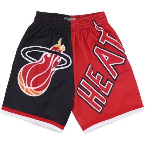 Sportswear, male, , Size: M Miami Heat Basketball Shorts Hardwood Classics - Mitchell & Ness - Modalova