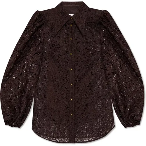 Lace Shirt , female, Sizes: M - Zimmermann - Modalova