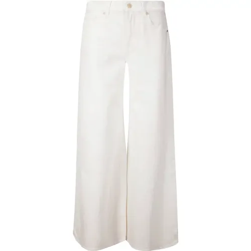 Klassische Wide Leg Five Pocket Jeans , Damen, Größe: W25 - 7 For All Mankind - Modalova