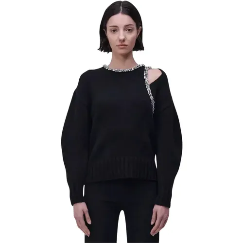 Schwarzer Pullover mit Kristallverzierung Monroe - Simkhai - Modalova