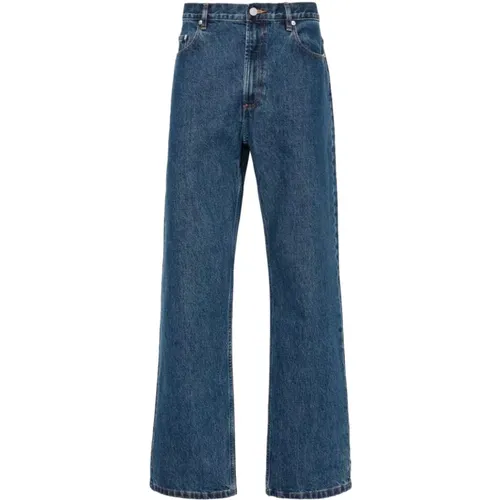 Locker Stonewashed Wide-leg Jeans,Blaue Gewaschene Denim Jeans - A.p.c. - Modalova
