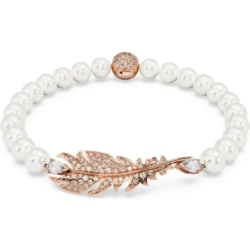 Bold Bracelet with Rose Gold Tone , female, Sizes: ONE SIZE - Swarovski - Modalova