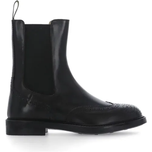 Leather Ankle Boots with Duilio Pattern , female, Sizes: 4 UK, 5 UK - Doucal's - Modalova