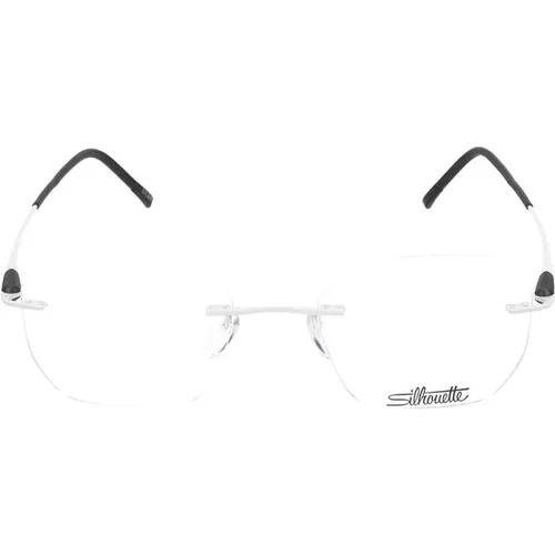 Glasses, unisex, , Size: 50 MM White Courageous Eyeglasses Model 5561 - Silhouette - Modalova