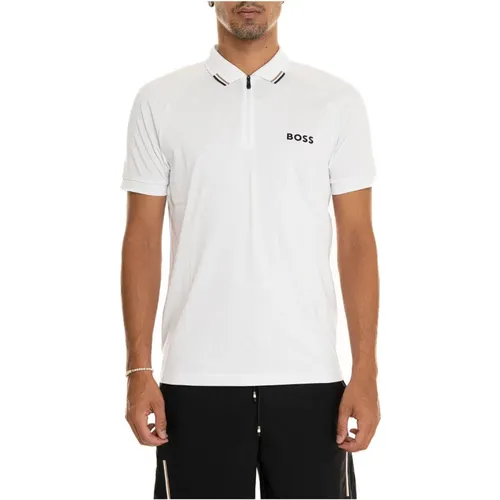 Polo-Shirt mit halbem Reißverschluss , Herren, Größe: XS - Boss - Modalova