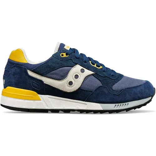 Sneakers, male, , Size: 9 1/2 US Blue Stone Washed Sneakers Shadow 5000 - Saucony - Modalova