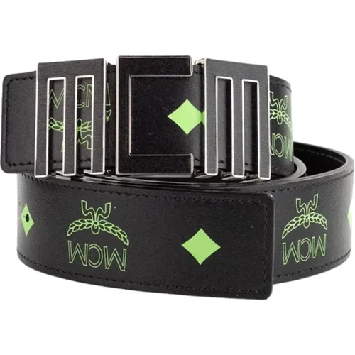 Belts, male, , Size: ONE SIZE Summer Green Logo Buckle Belt - MCM - Modalova