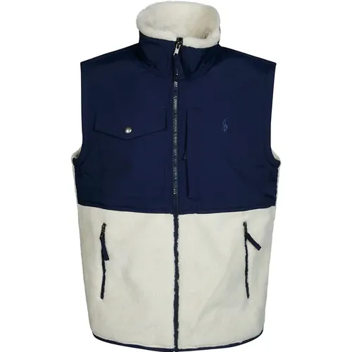 Vests, male, , Size: L Full Zip Fleece Vest - Polo Ralph Lauren - Modalova