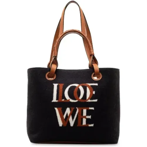 Pre-owned Tote Bags, female, , Size: ONE SIZE Pre-owned Wool totes - Loewe Pre-owned - Modalova