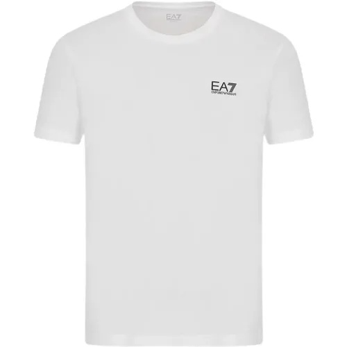 Cotton T-Shirt - Short Sleeves, Round Neck , male, Sizes: S, M, L - Emporio Armani EA7 - Modalova