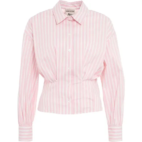 Damenbekleidung Shirt Rose Ss24 , Damen, Größe: M - Semicouture - Modalova