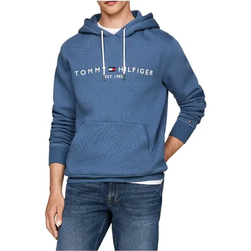 Hoodies, male, , Size: S Clear Logo Hoody Sweater - Tommy Hilfiger - Modalova