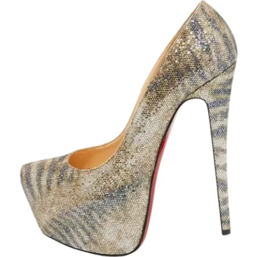 Pre-owned Fabric heels , female, Sizes: 6 UK - Christian Louboutin Pre-owned - Modalova