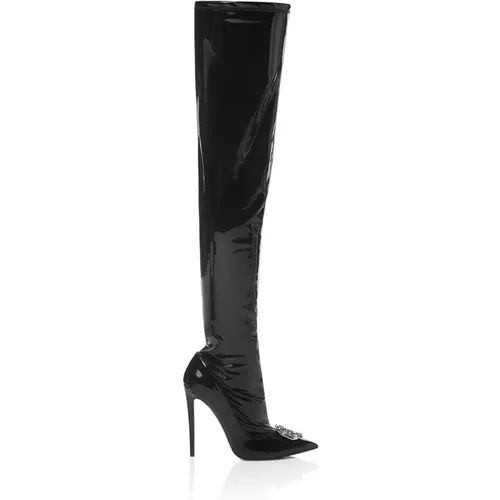 Stylische Lederstiefel - Philipp Plein - Modalova